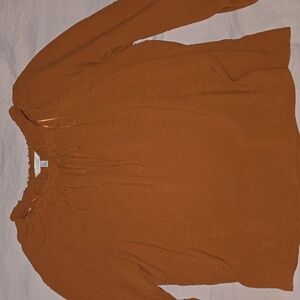 Womens Long-sleeve, Deep Orange, Blouse by Lauren Conrad.